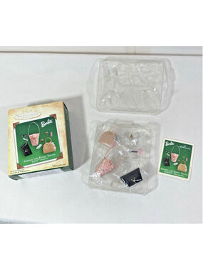 NIB Hallmark 2004 Barbie Keepsake Adding the Right Touch Miniature Ornament 9 Pc